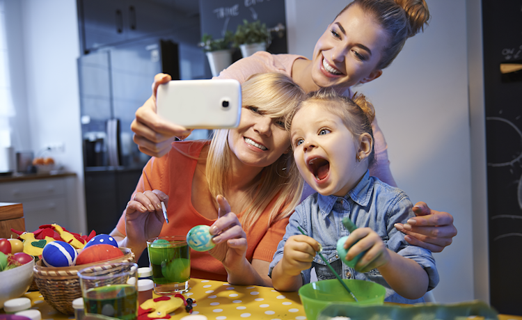 foto vrolijke familie