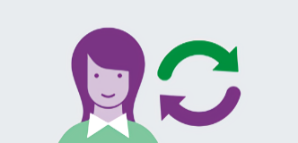 Afbeelding vrouw en cirkel