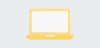 Afbeelding gele laptop