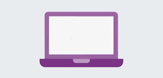 Afbeelding paarse laptop